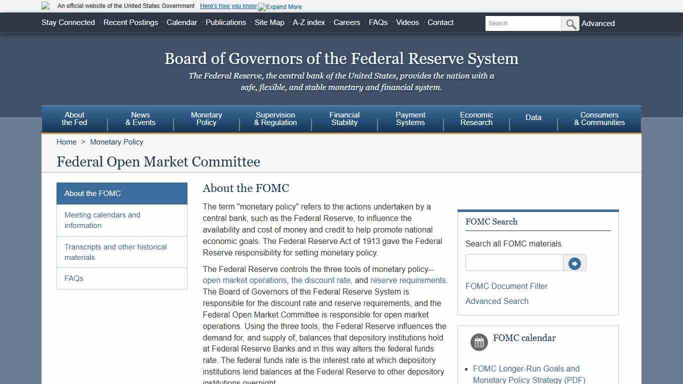 The Fed - Federal Open Market Committee