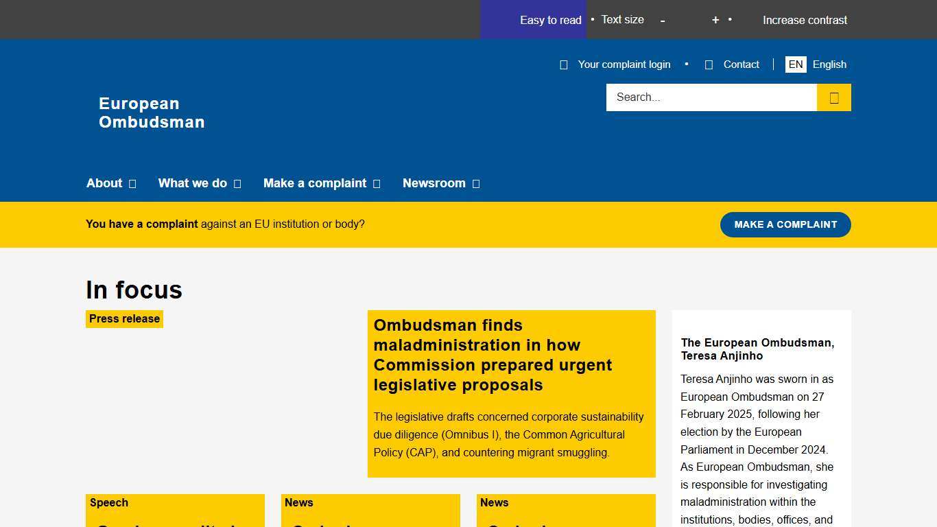 Home European Ombudsman